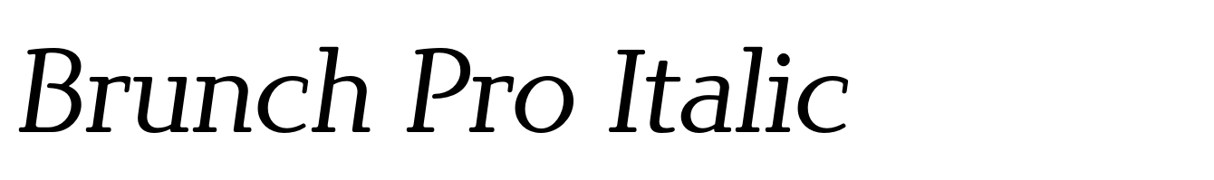 Brunch Pro Italic